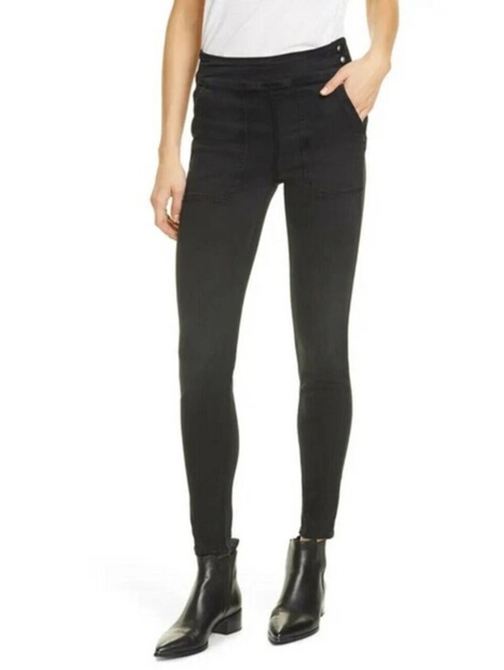 Frame Le Francoise High Waist Ankle Skinny Jeans Whittier Size 26 USA Made